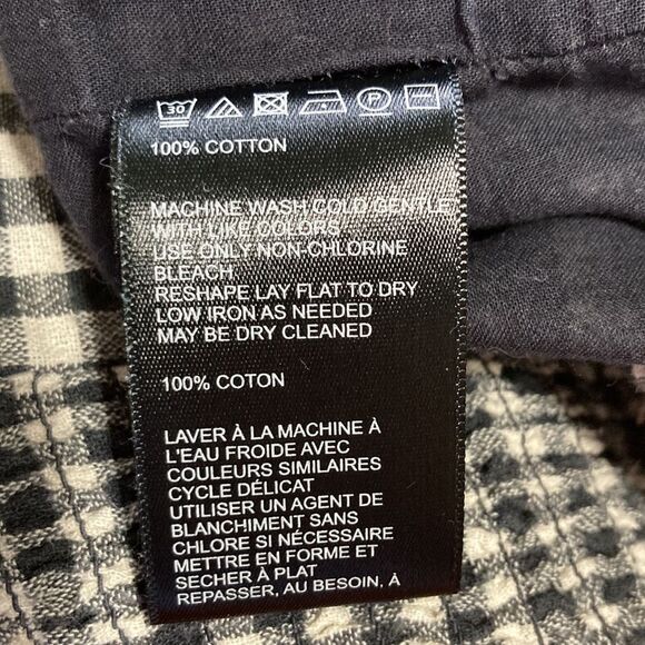 URBAN OUTFITTERS Rita Gingham Flutter Sleeve Button Cropped Top Womens Large - Picture 9 of 14